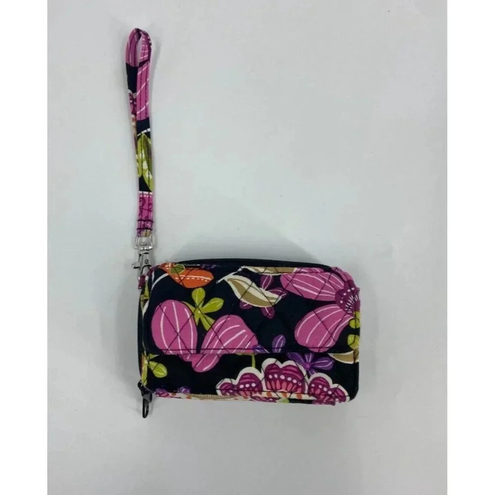 Vera Bradley‎ Pirouette Pink Zip Top Multi Pocket Wristlet